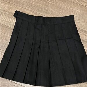 Classic Black Pleated Skirt